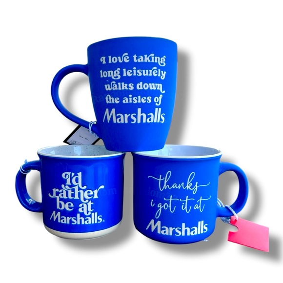 NWT Marshalls Coffee Mug Set of 3- “I’d Rather Be at Marshalls,” “Thanks I Got—“ - Picture 1 of 8